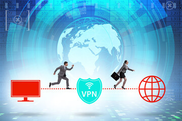 Sticker - Virtual private network VPN cyber concept