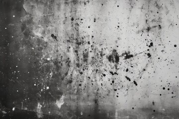 Poster - A black and white photo of a dirty wall. Suitable for adding a grungy and urban touch to design projects