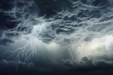 Poster - A massive cloud filled with intense lightning, creating a dramatic and electrifying scene. Perfect for illustrating the power and beauty of nature.