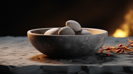 Poster - A bowl filled with eggs sitting on top of a table. Perfect for culinary, cooking, or farm-related projects