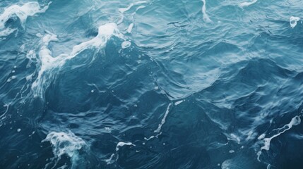 Poster - Close-up view of the waves on a body of water. This image captures the natural movement and texture of the water.