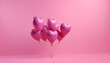 Pinke Luftballons in Form von Herzen (KI-/AI-generiert)