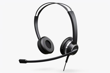 Aufkleber - A headset with a microphone attached, perfect for clear and convenient communication. Ideal for use in call centers, online gaming, virtual meetings, and podcasting