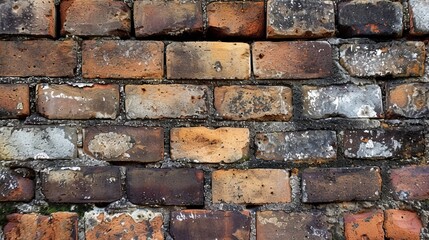 Aufkleber - Bold and sturdy, the brick wall stands tall, a testament to the enduring beauty of classic building materials and the skilled hands that crafted it