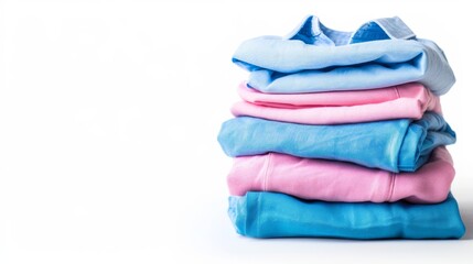 Aufkleber - A neat pile of freshly laundered towels, ready to envelop and comfort with their soft embrace