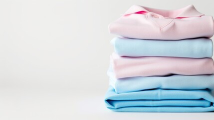 Aufkleber - A tidy pile of soft, plush towels and crisp, freshly-laundered textiles sits neatly on the indoor shelf, ready to provide warmth and comfort to those who use them