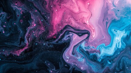 Poster - An enigmatic masterpiece of swirling purples and violets, abstractly capturing the essence of painting and art