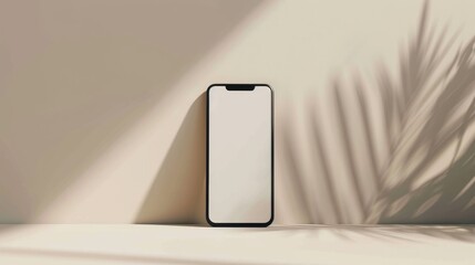 Aufkleber - A smartphone lies still against a wall, its blank screen reflecting the emptiness of a disconnected communication device