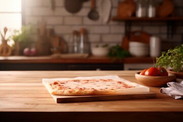 Wall Mural - pizza on a table