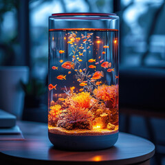 Sticker - Aquarium Night Light: Floating Fish for Marine Ambiance