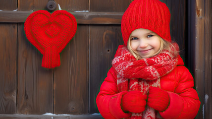 Poster - Creative portrait of a smiling girl