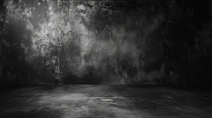 Wall Mural - Black wall texture rough background dark concrete floor or old grunge background with black