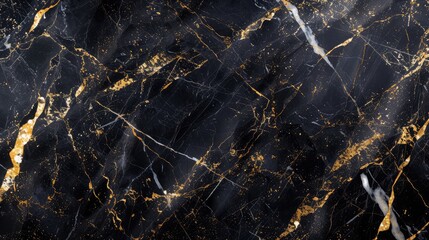 Canvas Print - Textured of the black marble background. Gold and white patterned natural of dark gray marble texture. black marbel texture background. Black marble gold pattern luxury. dark grey