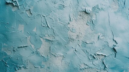 Canvas Print - Abstract Wide Angle light blue stucco Background. Wall building Close up. Rough Surface plaster Texture With Copy Space for design