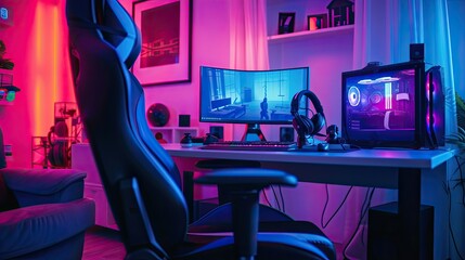 Gaming room setup
