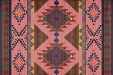 
Southwestern Style - The geometric southwestern Aztec pattern makes a statement with rich colors that are easy to coordinate with a range of decor styles.