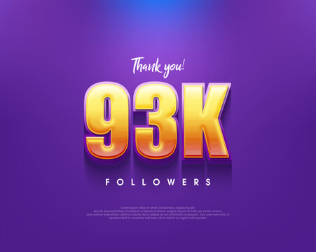 Simple and clean thank you design for 93k followers.