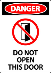 Wall Mural - Danger Sign, Do Not Open This Door