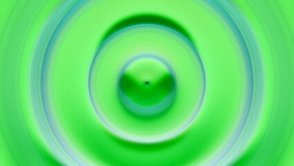 Poster - Hypnotic animation of moving wave from drop. Design. Circular waves on surface of colored liquid. Background animation with hypnotic effect of circles on surface of liquid