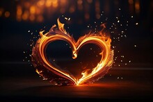 Burning Heart With Fire