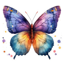 Beautiful Purple Butterfly Clipart Watercolor Perfect For Nature Themed Designs, Greeting Cards, Invitations, And Childrens Book Illustrations