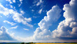 Background material of a clear blue sky and clouds.