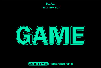 Poster - game text effect graphic style green color editable.