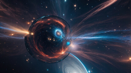 Wall Mural - wonderful glowing star field backdrop a cosmic masterpiece