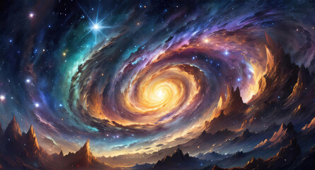 Wall Mural - wonderful glowing star field backdrop a cosmic masterpiece
