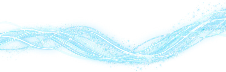Wall Mural - transparent blue sparkling elegant light line element