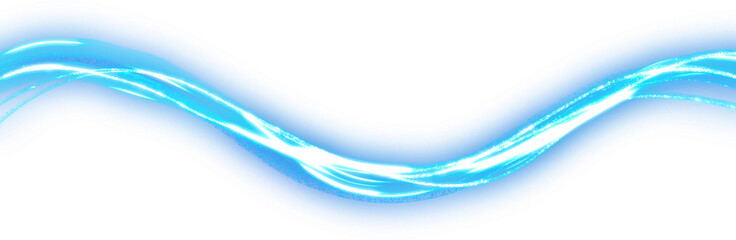 the transparent blue sparkling light line element	