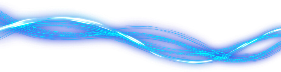 Wall Mural - beautiful blue sparkling light line element