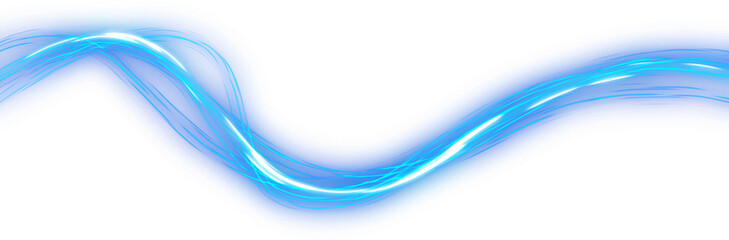 Wall Mural - luxury blue sparkling light line element