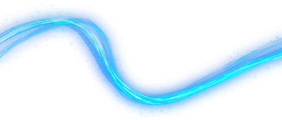 Wall Mural - transparent blue sparkling light line element