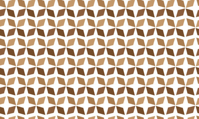 Poster - abstract seamless brown rhombus flower pattern.