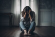 © Song_about_summer - depression, mental health problem, sad desperate woman sitting alone on the floor at home