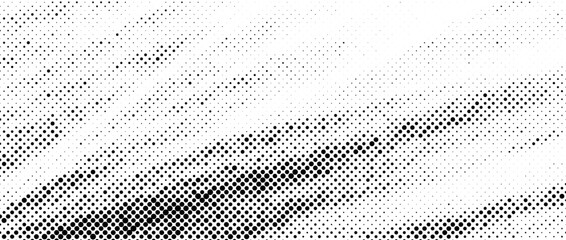 Aufkleber - Halftone comic grain texture. Grunge dirty splattered speckle, spot, dot background. Black white grit sand wallpaper. Retro pixel comic noise backdrop. Vector gritty cartoon pop art halftone overlay