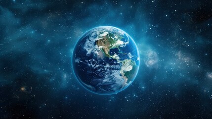 Wall Mural - a breathtaking view of our home planet from the moon