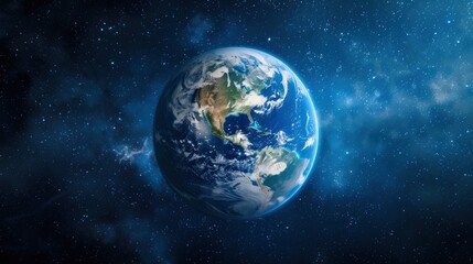 Wall Mural - a breathtaking view of our home planet from the moon