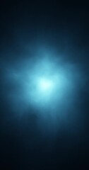 Wall Mural - dark blue volumetric light on smoke loop vertical animation background.
