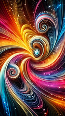 Wall Mural - abstract background texture wallpaper with circles, waves and curves in vivid colors. artistic patte