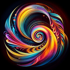 Wall Mural - abstract texture wallpaper and background with waves and curves in vivid colors. artistic pattern de