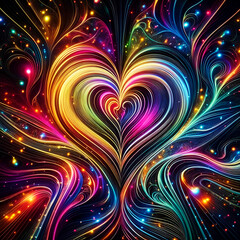 Wall Mural - abstract texture wallpaper and background with waves and curves in vivid colors. artistic pattern de