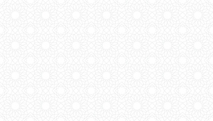 Sticker - islamic background with arabic hexagonal ornament and arabian seamless geometric pattern texture use for ramadan wallpaper and eid banner