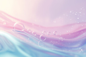 Poster - Abstract background with soap bubbles and water droplets. Soft colors. Background image. Created with Generative AI technology