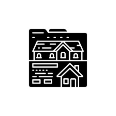 Fototapete - real estate website vector icon. real estate icon glyph style. perfect use for logo, presentation, website, and more. modern icon design glyph style