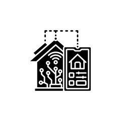 Poster - smart home vector icon. real estate icon outline style. perfect use for logo, presentation, website, and more. simple modern icon design line style