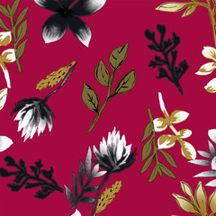 Wall Mural - floral,camouglage,ornament,abstract pattern suitable for textile and printing needs
