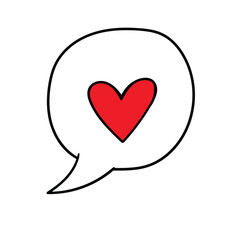 Sticker - Speech bubble with heart inside