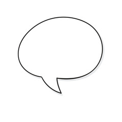 Wall Mural - speech bubble thin, line icon on white background;